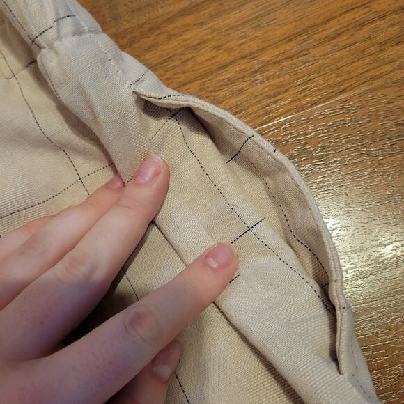 Zara Beige Black Square Patterned Womans Medium Business Casual Pants - Picture 6 of 6